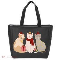 Catmas Cat Lover Cute Christmas Tote Bag thumb 0