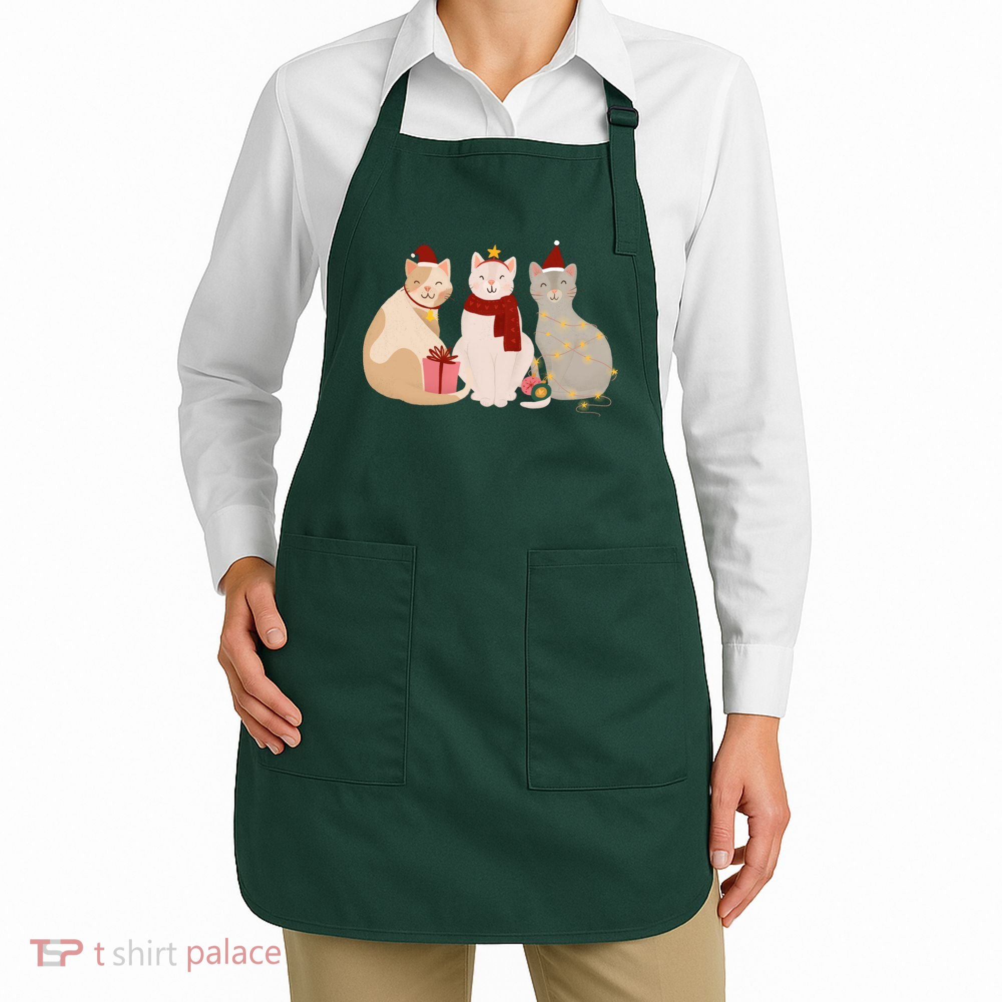 Catmas Cat Lover Cute Christmas Apron