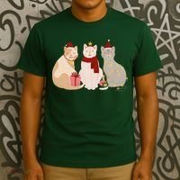 Catmas Cat Lover Cute Christmas T-Shirt thumb 3