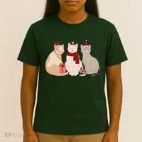 Catmas Cat Lover Cute Christmas T-Shirt thumb 4