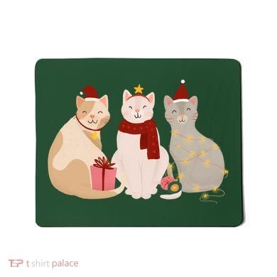 Catmas Cat Lover Cute Christmas Mousepad
