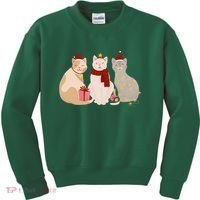 Catmas Cat Lover Cute Christmas Kids Sweatshirt thumb 0