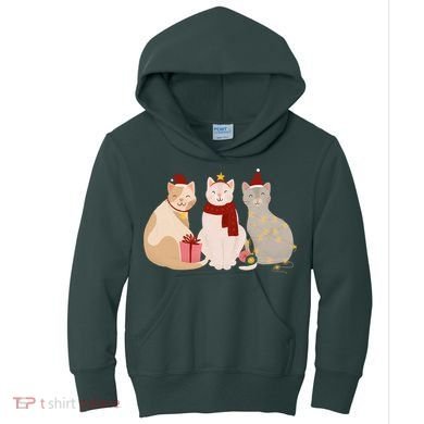 Catmas Cat Lover Cute Christmas Kids Hoodie