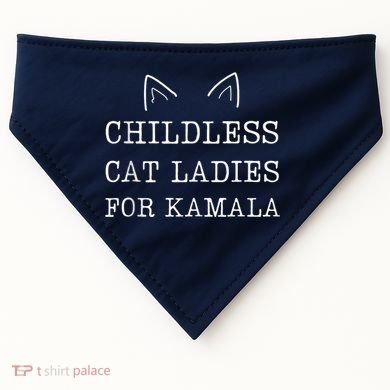 Childless Cat Ladies For Kamala USA-Made Doggie Bandana