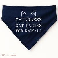 Childless Cat Ladies For Kamala USA-Made Doggie Bandana thumb 0