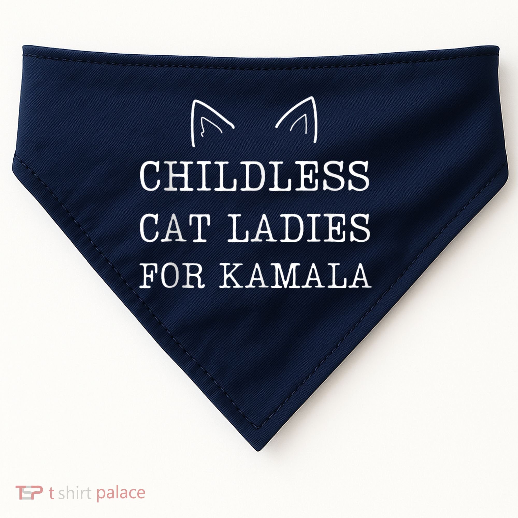 Childless Cat Ladies For Kamala USA-Made Doggie Bandana