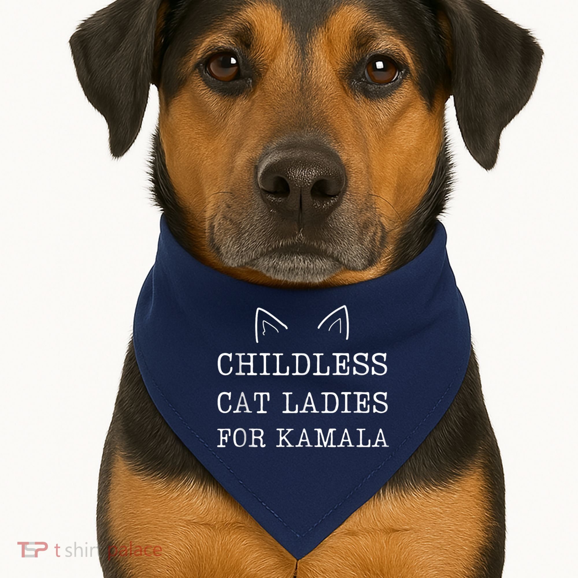 Childless Cat Ladies For Kamala USA-Made Doggie Bandana