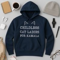 Childless Cat Ladies For Kamala Hoodie thumb 3