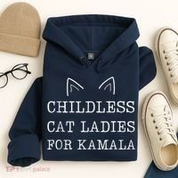 Childless Cat Ladies For Kamala Hoodie thumb 4