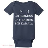 Childless Cat Ladies For Kamala Baby Bodysuit thumb 0