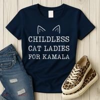 Childless Cat Ladies For Kamala Women's T-Shirt thumb 3