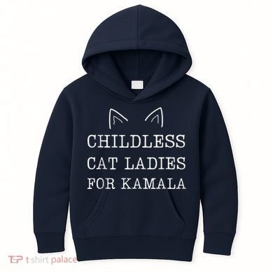 Childless Cat Ladies For Kamala Kids Hoodie