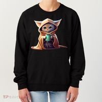 Cat Coffee Lover Kitten Baby Cute Adorable Fan Art Gift Women's Sweatshirt thumb 0