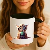 Cat Coffee Lover Kitten Baby Cute Adorable Fan Art Gift Coffee Mug thumb 3