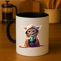 Cat Coffee Lover Kitten Baby Cute Adorable Fan Art Gift Coffee Mug thumb 4