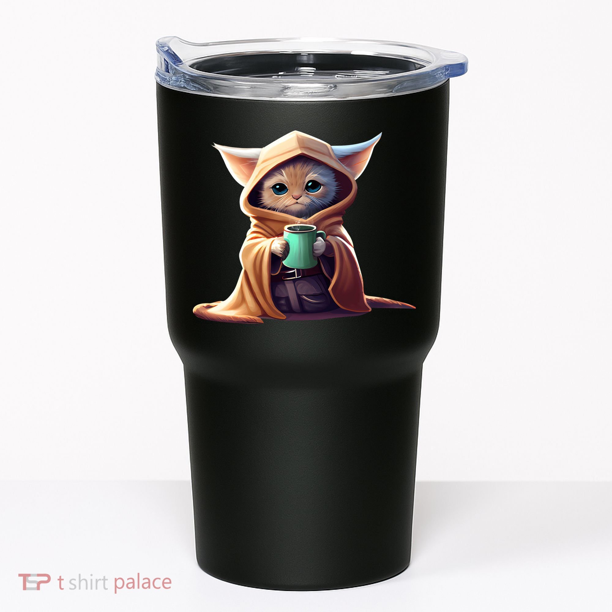 Cat Coffee Lover Kitten Baby Cute Adorable Fan Art Gift Tumbler