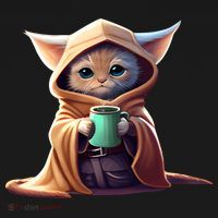 Cat Coffee Lover Kitten Baby Cute Adorable Fan Art Gift Mousepad thumb 1