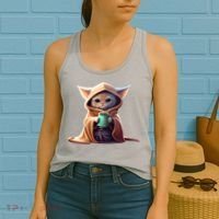 Cat Coffee Lover Kitten Baby Cute Adorable Fan Art Gift Women's Tank Top thumb 2
