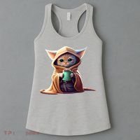Cat Coffee Lover Kitten Baby Cute Adorable Fan Art Gift Women's Tank Top thumb 3