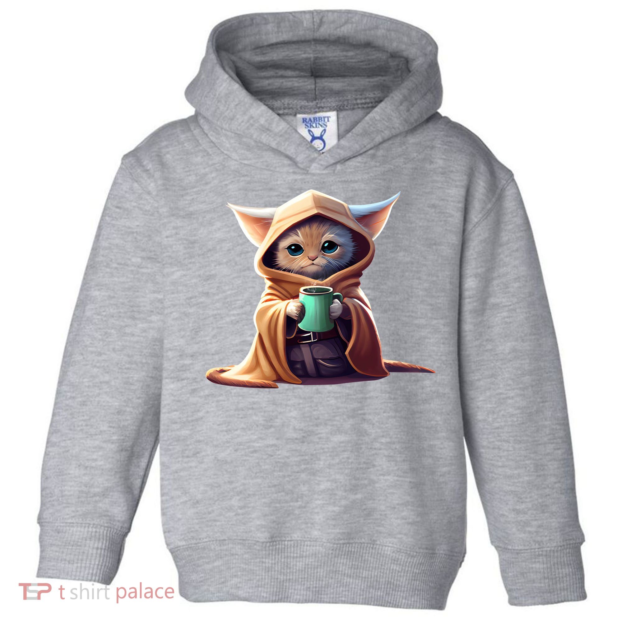 Cat Coffee Lover Kitten Baby Cute Adorable Fan Art Gift Toddler Hoodie