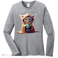 Cat Coffee Lover Kitten Baby Cute Adorable Fan Art Gift Women's Long Sleeve Shirt thumb 0