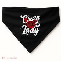 Crazy Chicken Lady Chickens Farmer Farming USA-Made Doggie Bandana thumb 0
