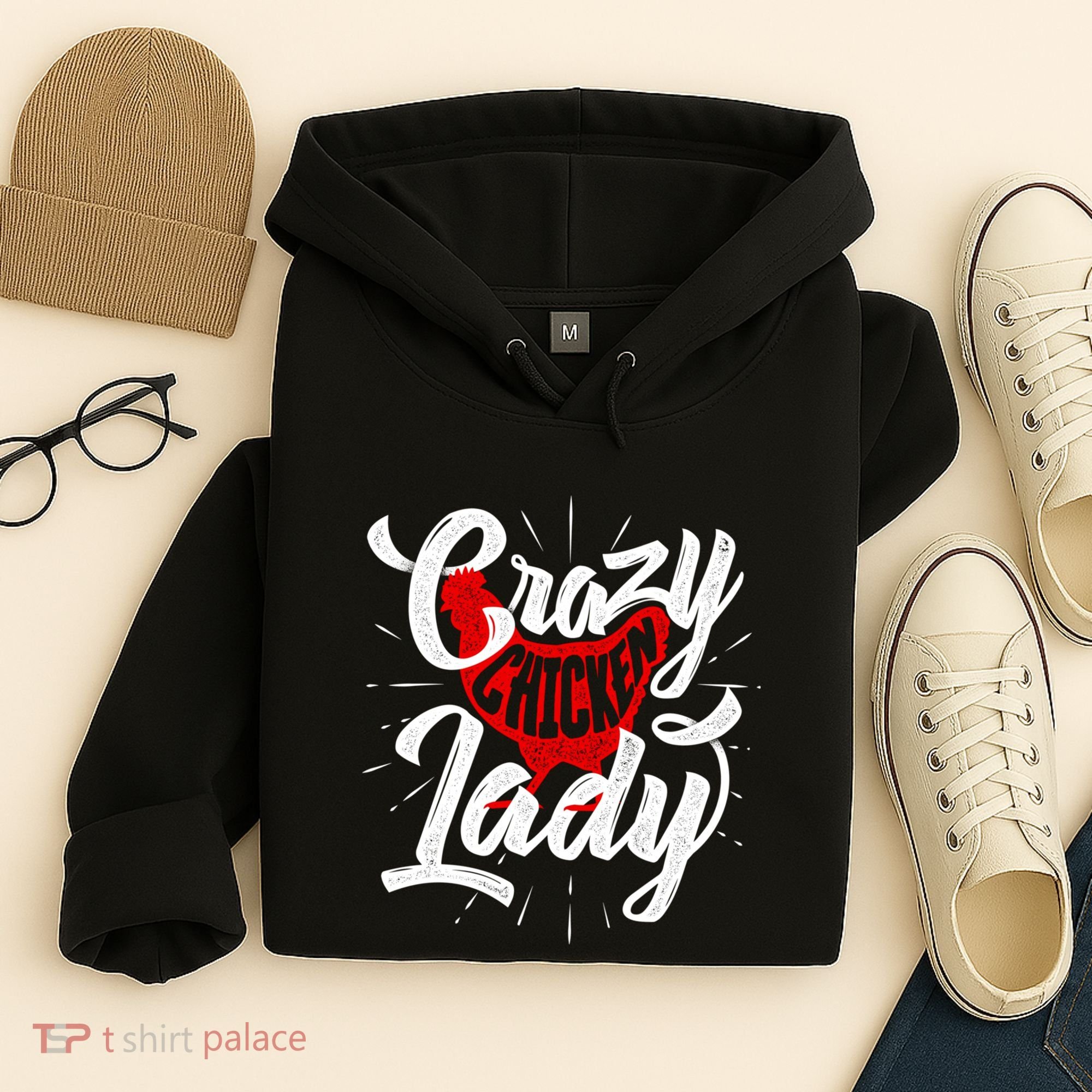 Crazy Chicken Lady Chickens Farmer Farming Hoodie