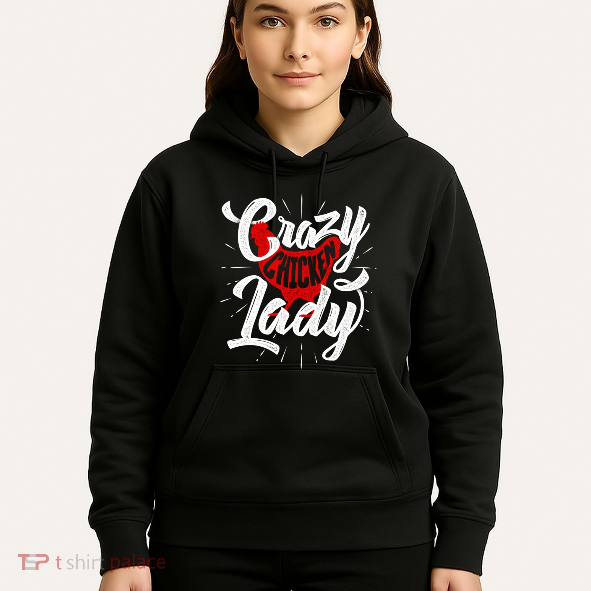 Crazy Chicken Lady Chickens Farmer Farming Hoodie