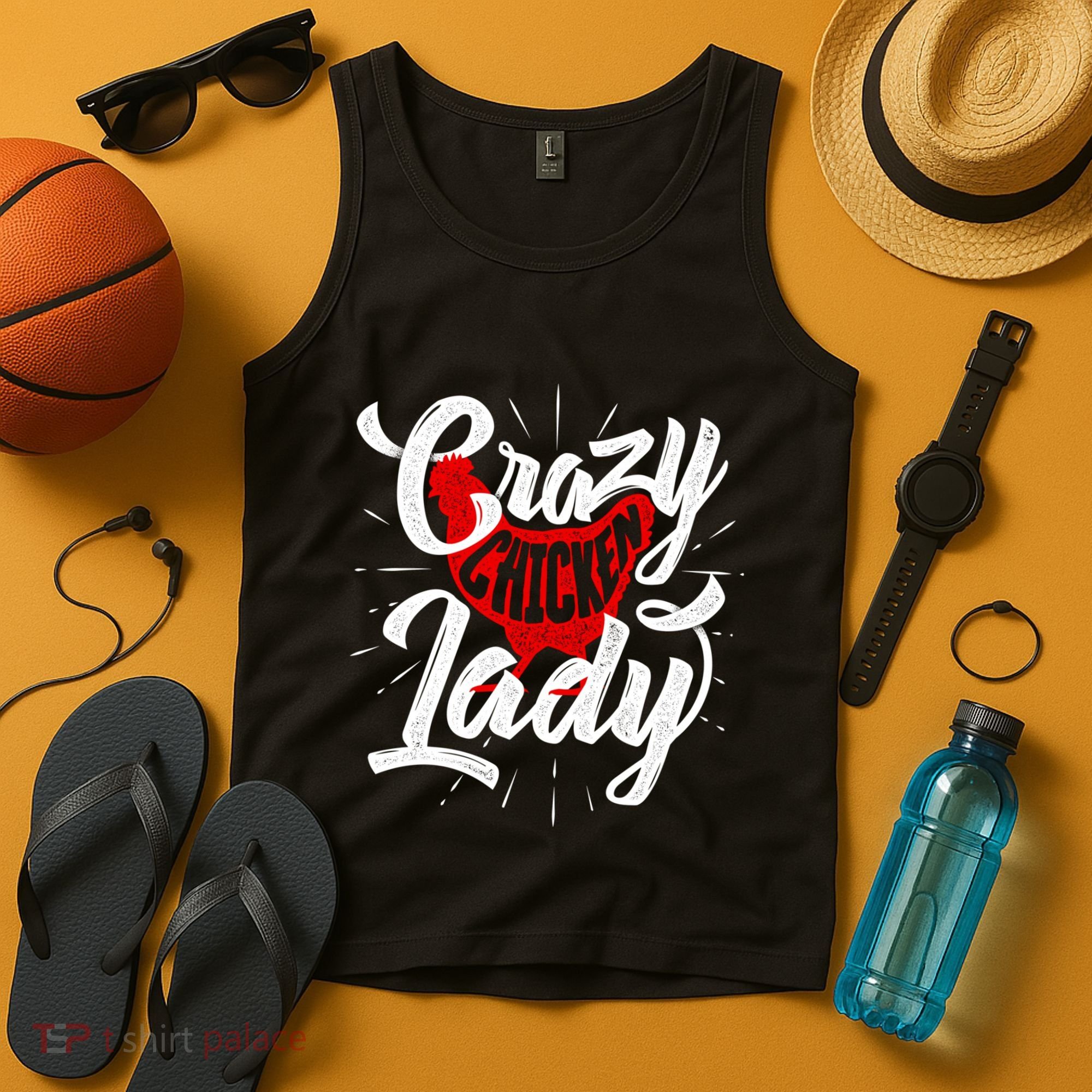 Crazy Chicken Lady Chickens Farmer Farming Tank Top