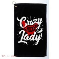 Crazy Chicken Lady Chickens Farmer Farming Golf Towel thumb 0