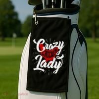 Crazy Chicken Lady Chickens Farmer Farming Golf Towel thumb 2