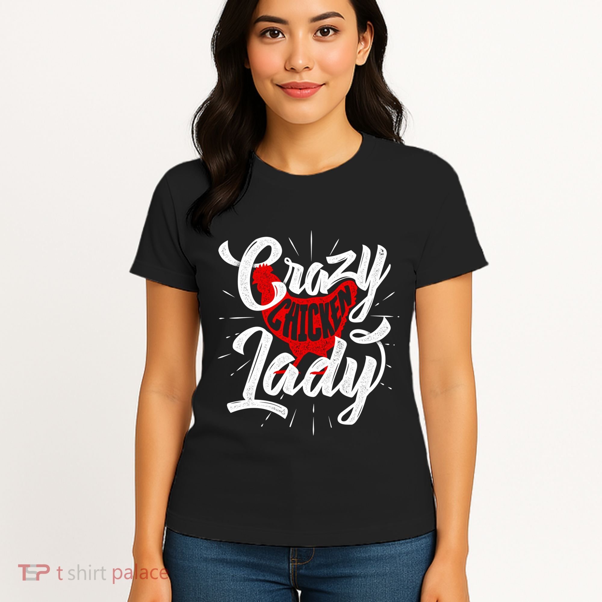 Crazy Chicken Lady Chickens Farmer Farming Women's T-Shirt