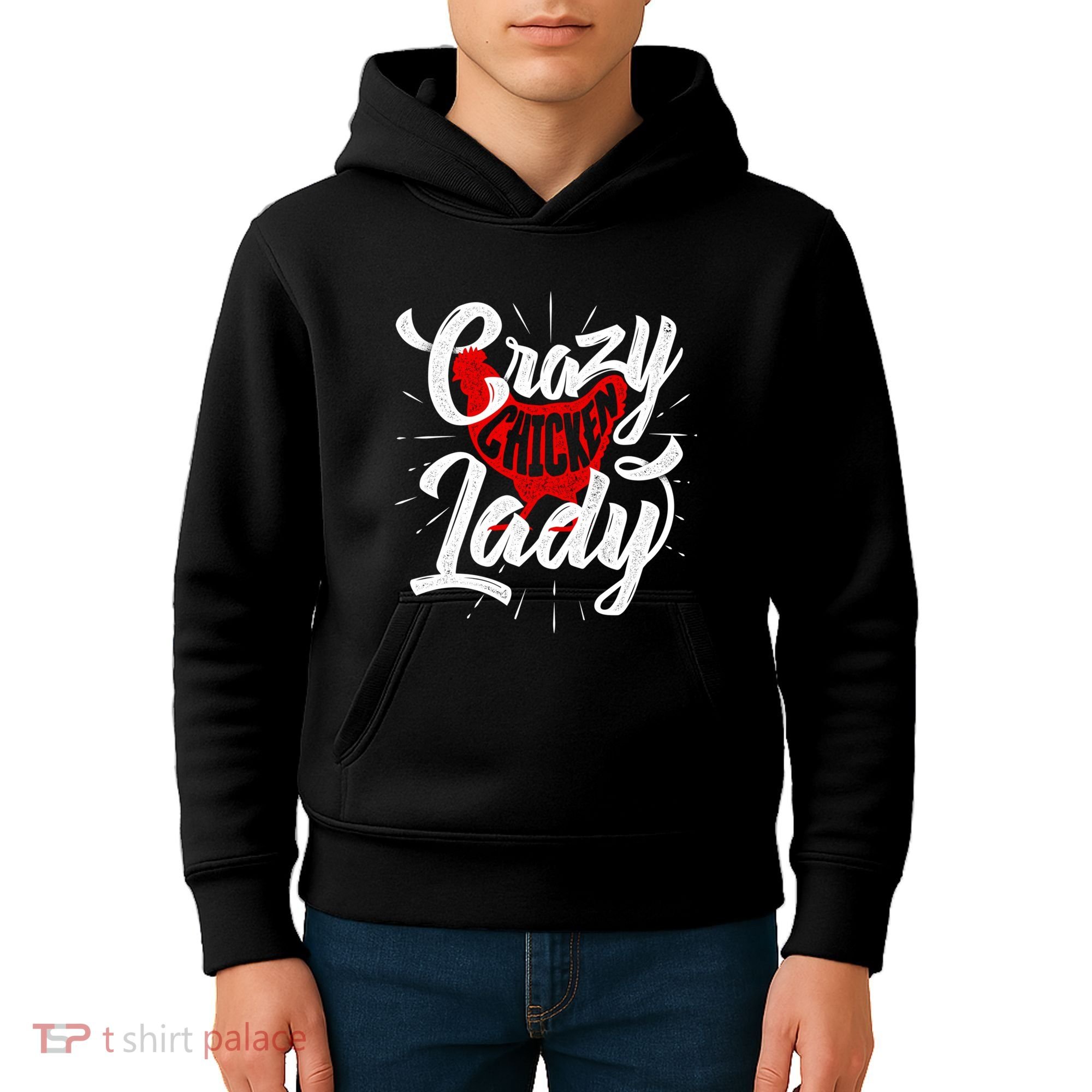 Crazy Chicken Lady Chickens Farmer Farming Kids Hoodie