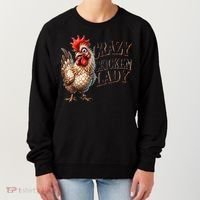 Crazy Chicken Lady Funny Farm Animal Women's Sweatshirt thumb 0