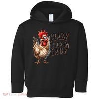 Crazy Chicken Lady Funny Farm Animal Toddler Hoodie thumb 0