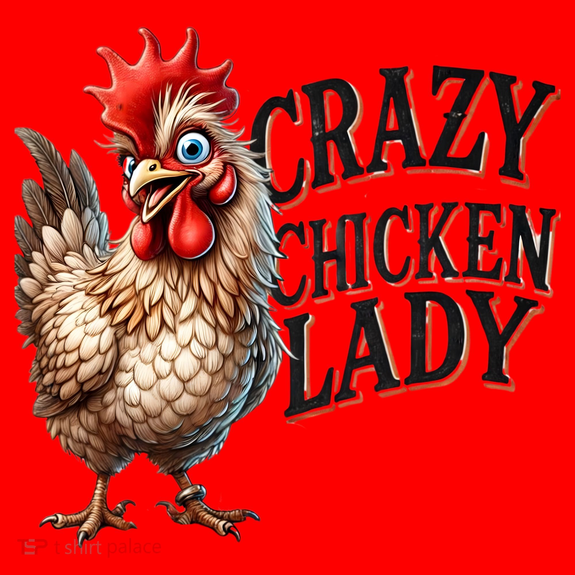 Crazy Chicken Lady Funny Farm Animal Santa Hat