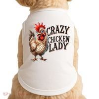 Crazy Chicken Lady Funny Farm Animal Doggie Tank thumb 0