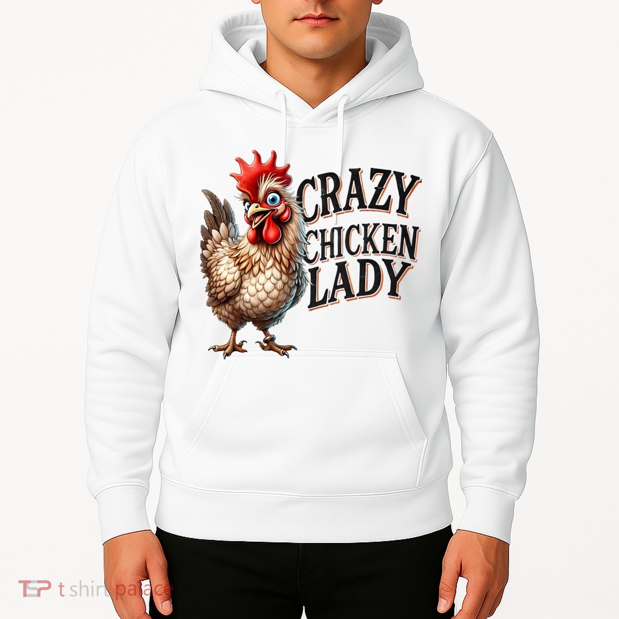 Crazy Chicken Lady Funny Farm Animal Hoodie