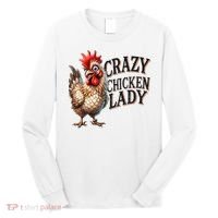 Crazy Chicken Lady Funny Farm Animal Long Sleeve Shirt thumb 0