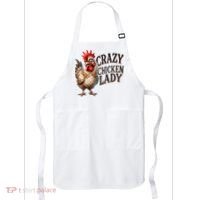 Crazy Chicken Lady Funny Farm Animal Apron thumb 0