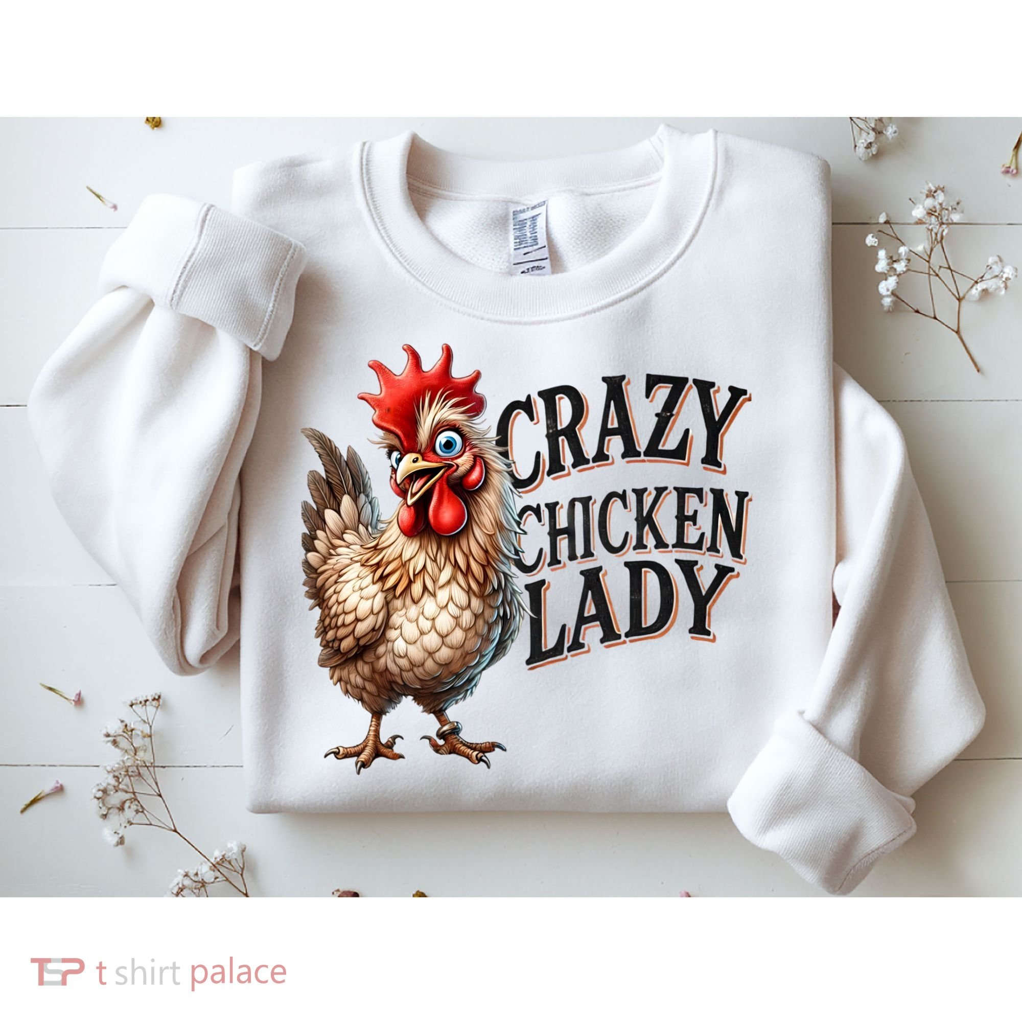 Crazy Chicken Lady Funny Farm Animal Sweatshirt