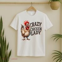 Crazy Chicken Lady Funny Farm Animal T-Shirt thumb 2