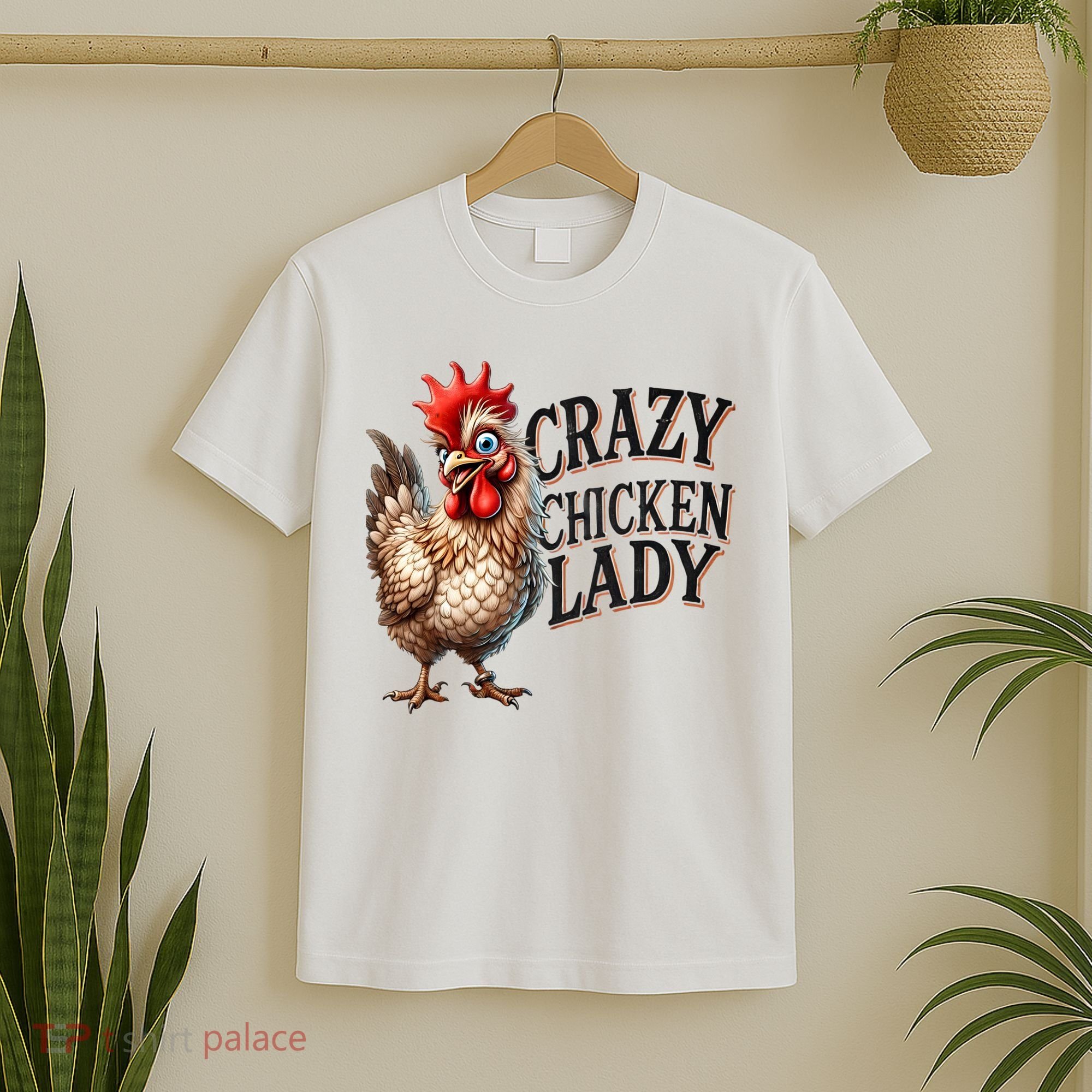 Crazy Chicken Lady Funny Farm Animal T-Shirt