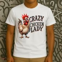 Crazy Chicken Lady Funny Farm Animal T-Shirt thumb 3