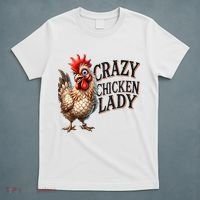 Crazy Chicken Lady Funny Farm Animal T-Shirt thumb 5