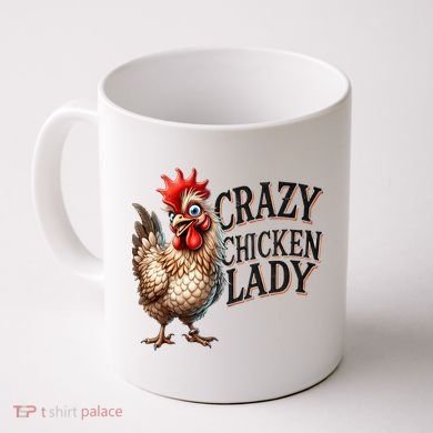 Crazy Chicken Lady Funny Farm Animal Coffee Mug