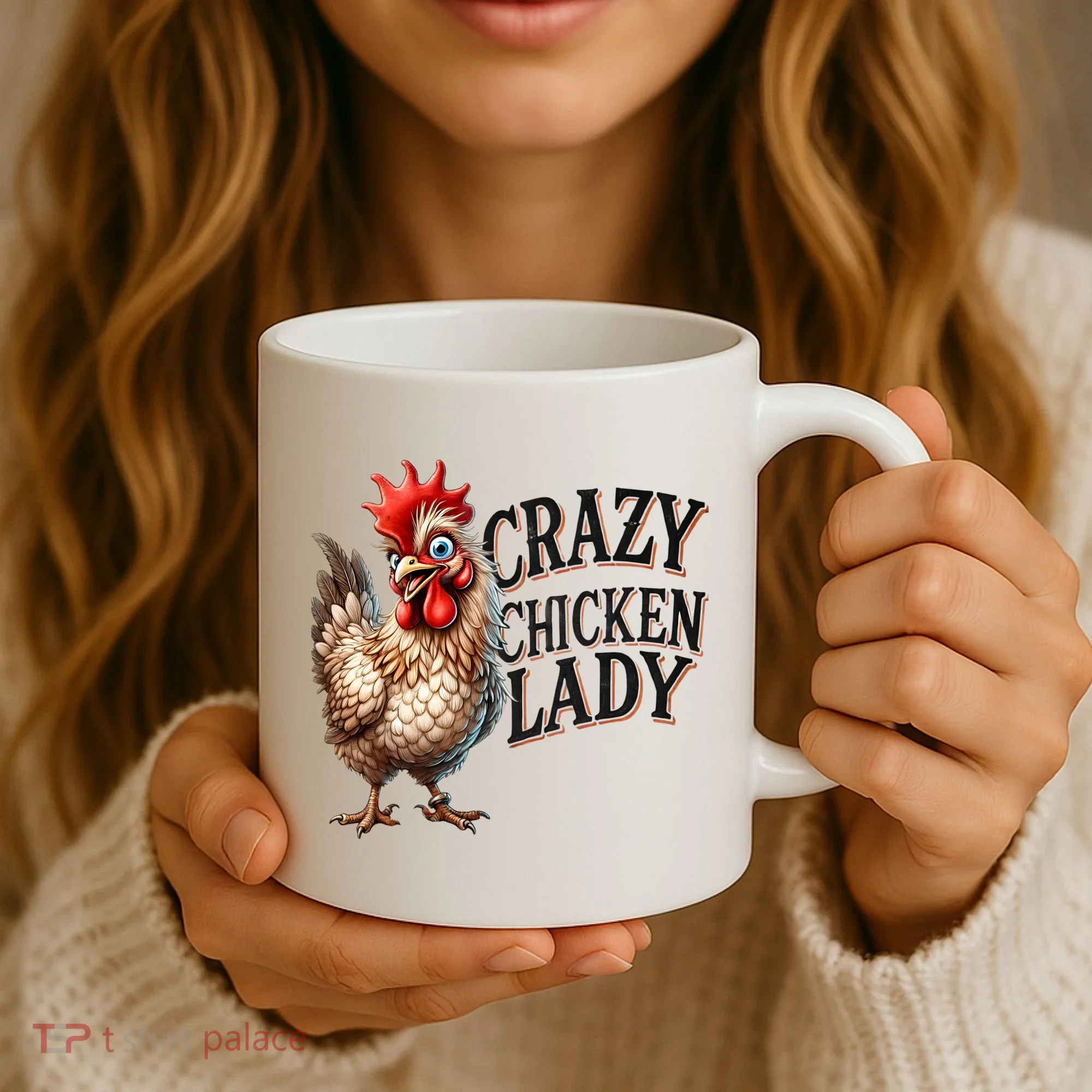 Crazy Chicken Lady Funny Farm Animal Coffee Mug