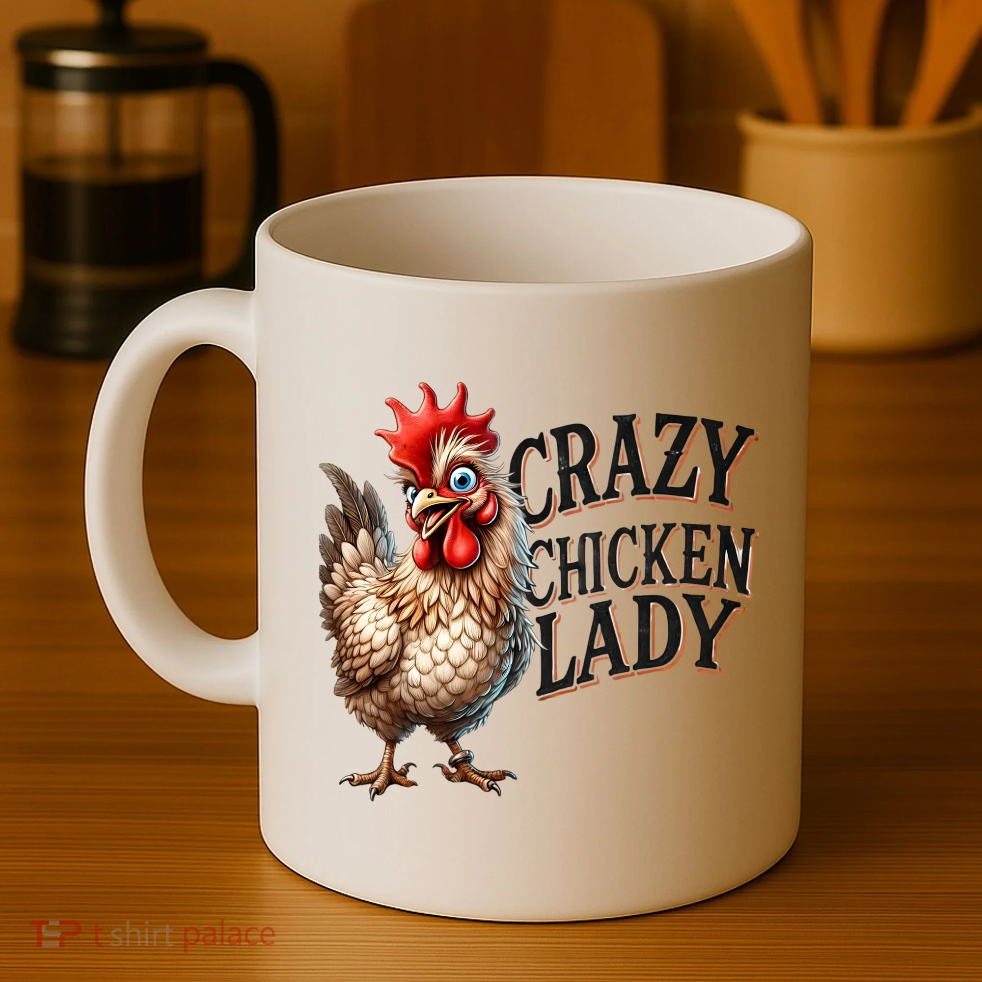 Crazy Chicken Lady Funny Farm Animal Coffee Mug