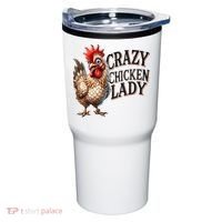 Crazy Chicken Lady Funny Farm Animal Tumbler thumb 0