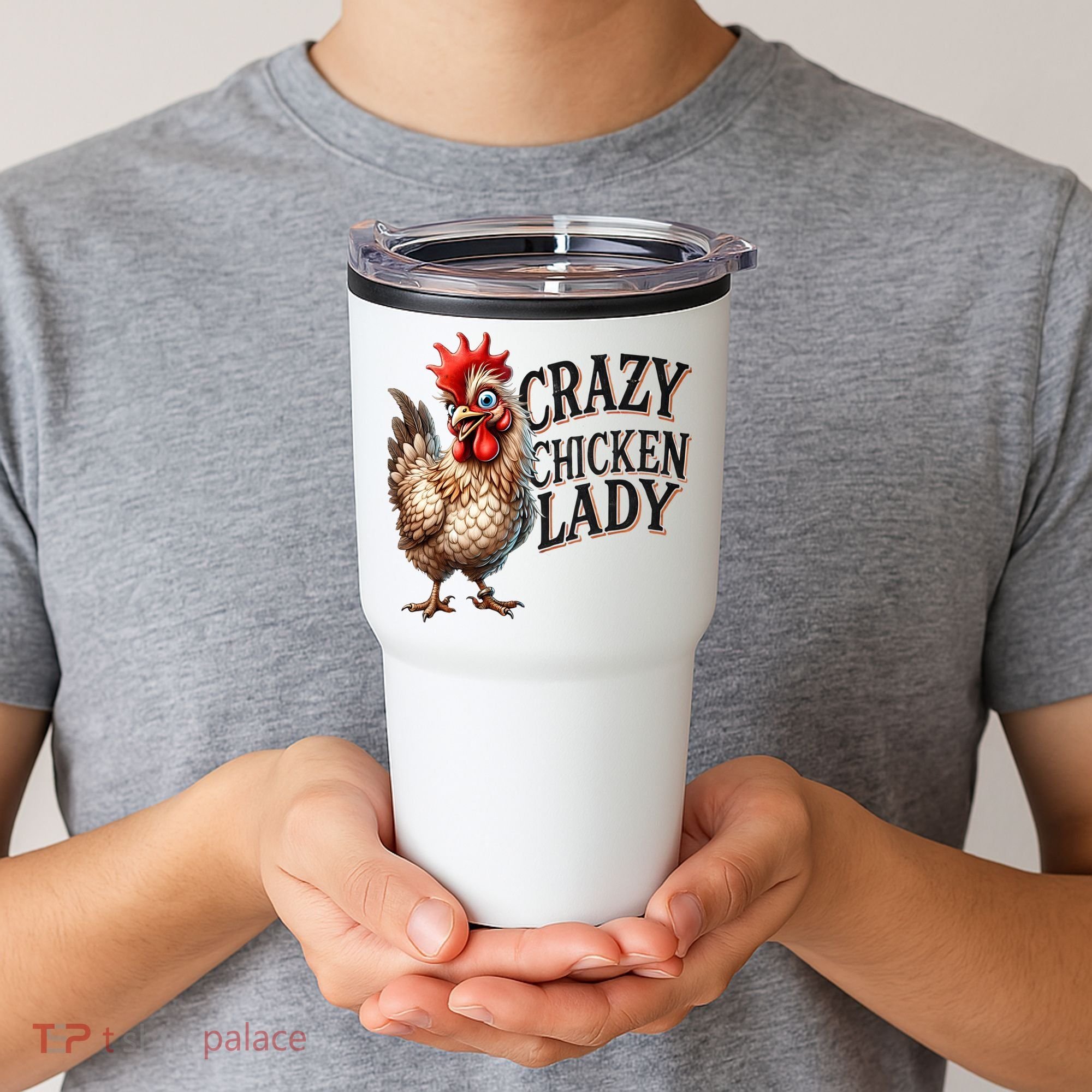 Crazy Chicken Lady Funny Farm Animal Tumbler
